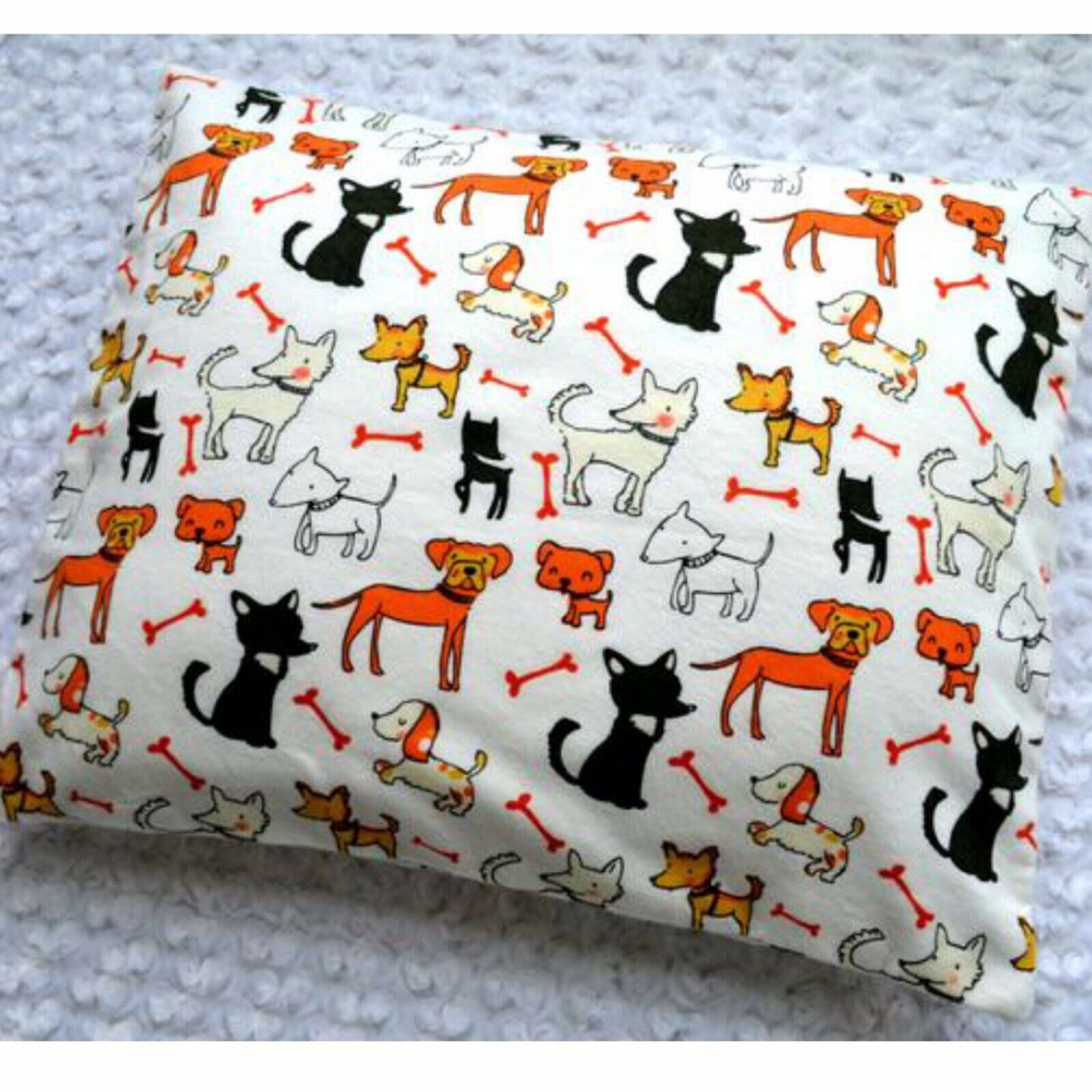 The Perfect Toddler Pillow Puppies Dogs Bones Flannel Sew Cinnamon Flat