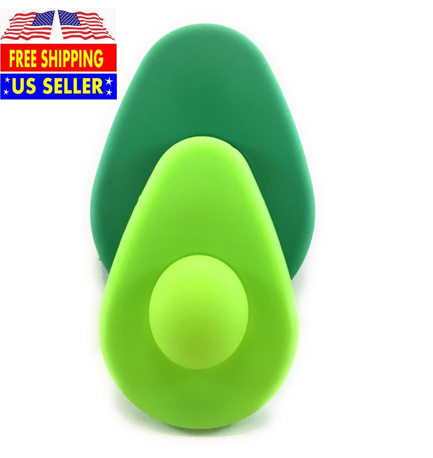 New Set Of 2 Avocado Silicone Saver Free First Class Shipping Of Fresh Keeper