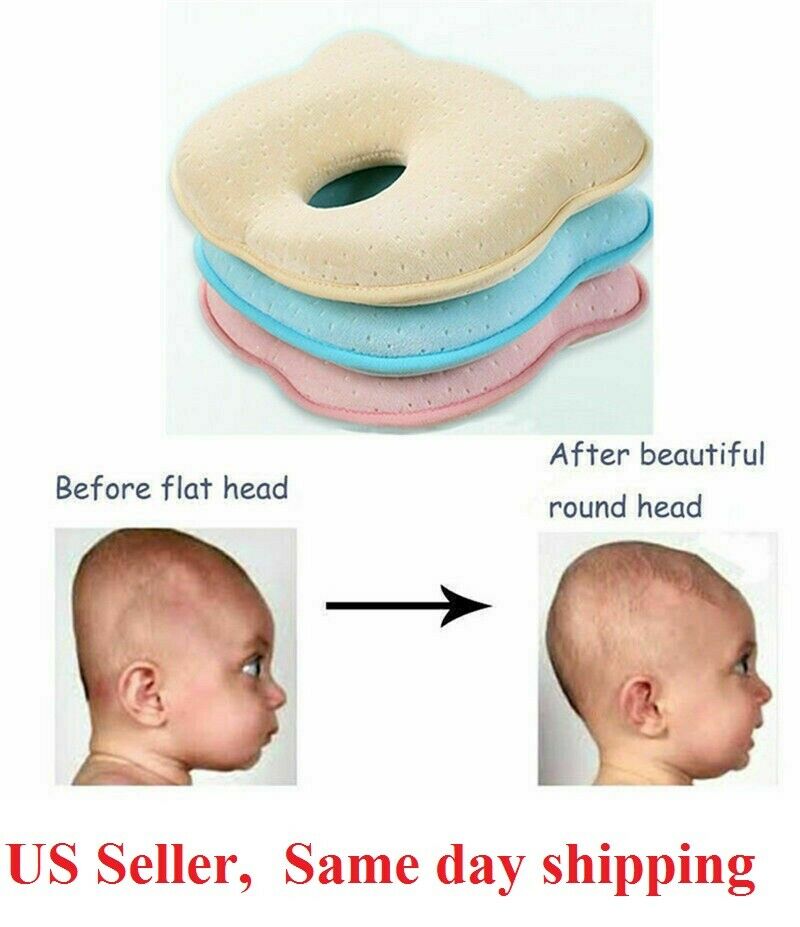 Baby Newborn Infant Pillow Memory Foam Positioner Prevent Flat Head Anti Roll