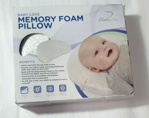 Head Shaping Memory Foam Baby Love Pillow And Bamboo Pillowcase Infant Flat Head