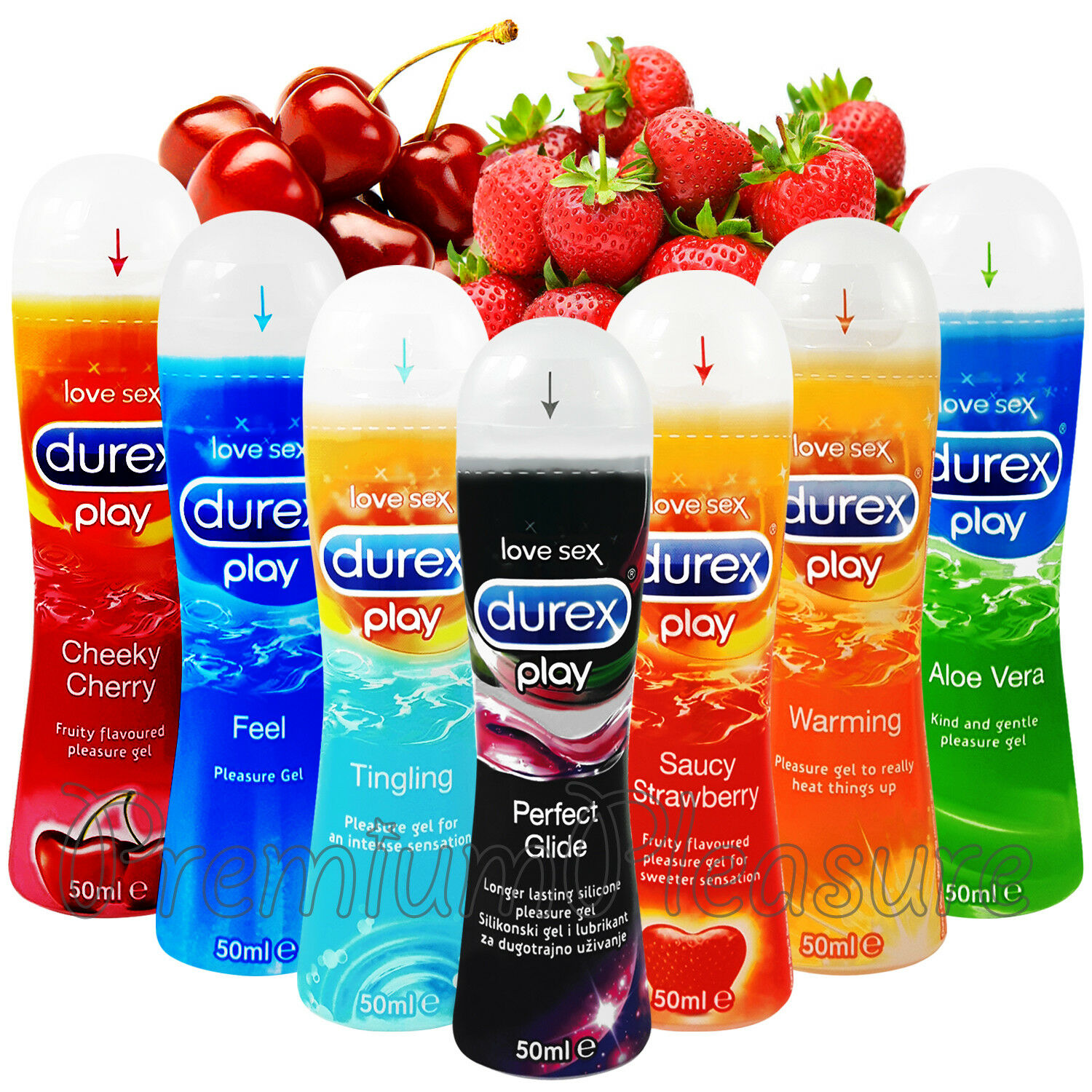Durex Play Lubricant - Lube & Gel - Perfect Glide Real Feel Tingle Fruits * New