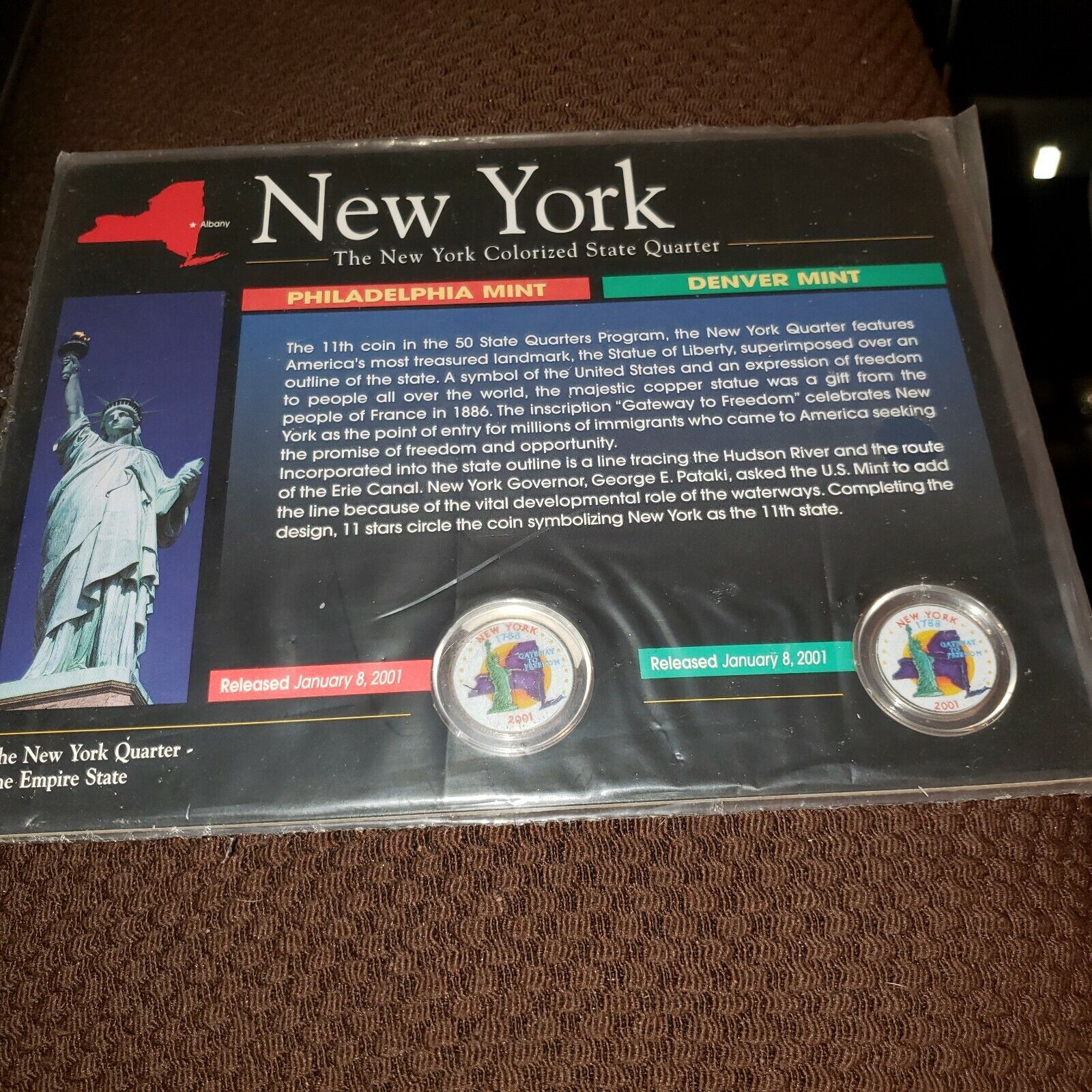 New York Colorized State Quarters