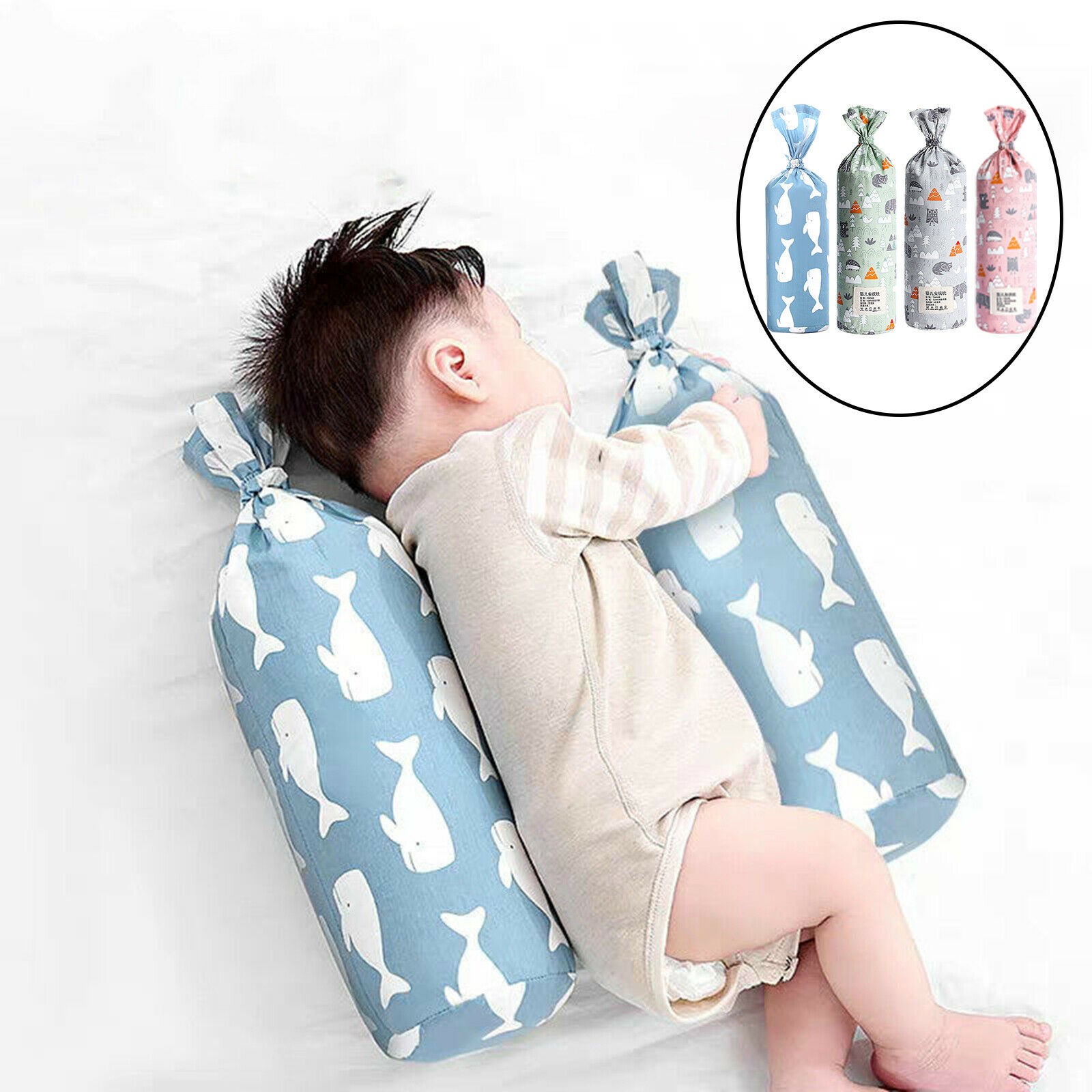 1pc Baby Nursing Pillow Buckwheat Side Sleeping Anti Rollover Pillow Cushion