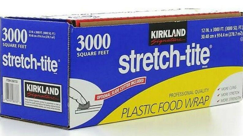 Kirkland Signature Stretch-tite Premium Plastic Food Wrap 12" X 3000 Ft