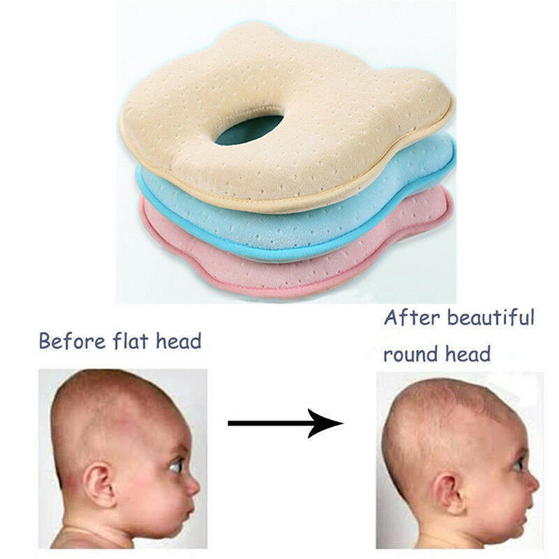 Baby Newborn Infant Pillow Memory Foam Positioner Prevent Flat Head Anti Roll